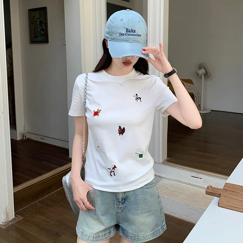 TUSHIFEI Set in Sleeve T Shirt Women's-2