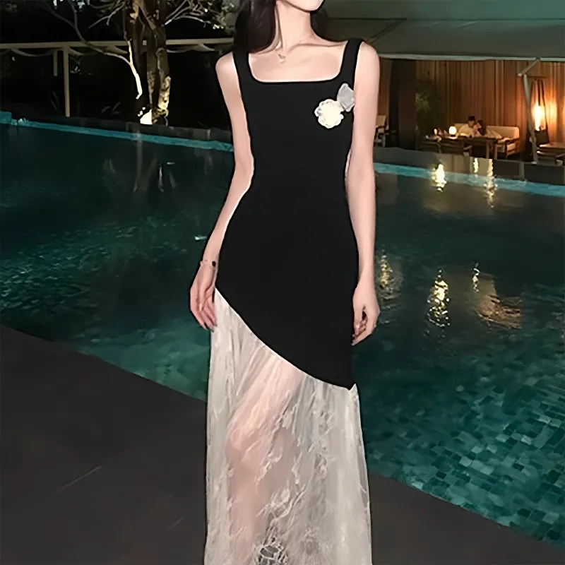 TUSHIFEI Sleeveless Dress Women's Image Color+Hair Tie Included-5