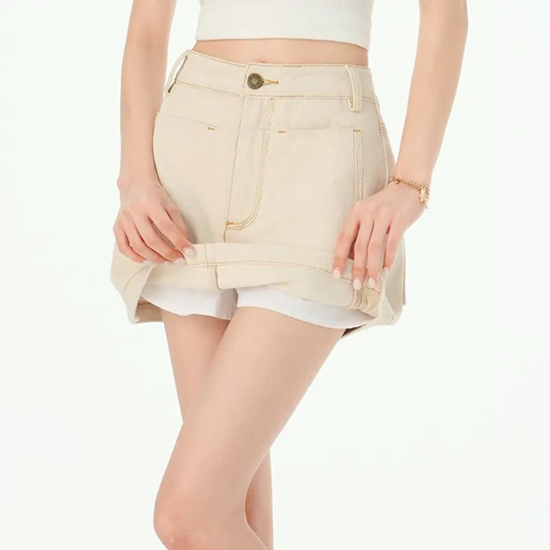 TUSHIFEI Denim Short Skirts Women's-12