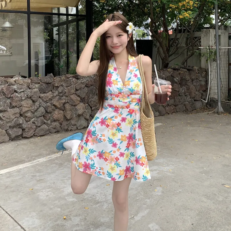 TUSHIFEI Sleeveless Dress Women's Image Color+Hair Tie Included-3