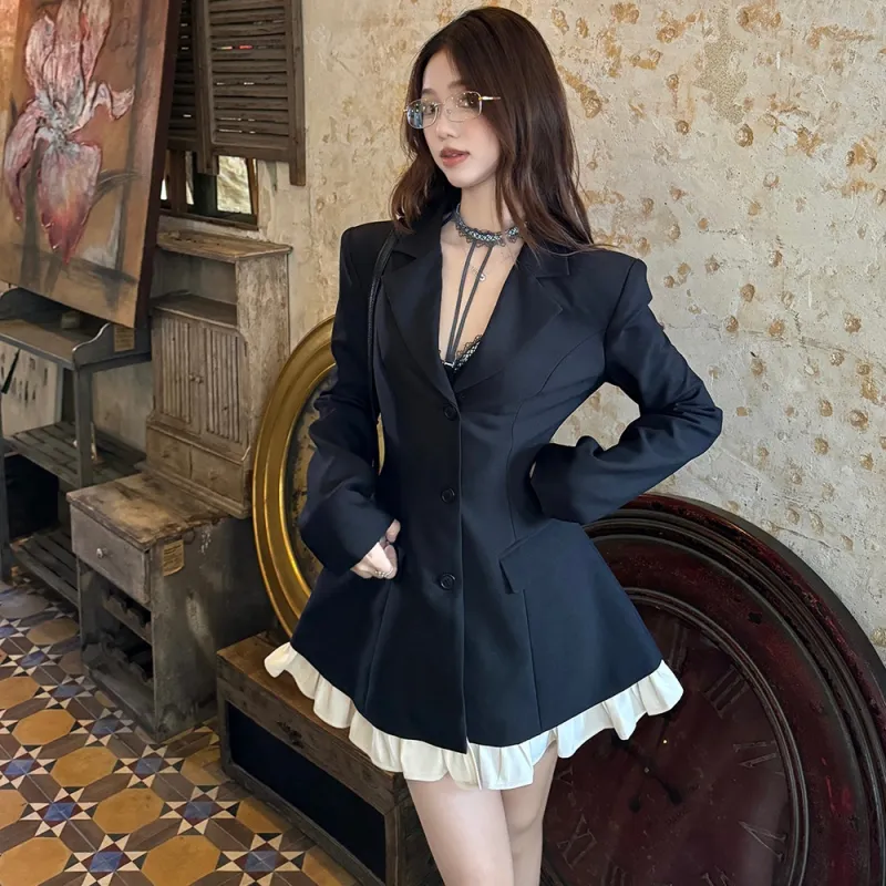 TUSHIFEI Long-Sleeved Dresses Women's Black-6