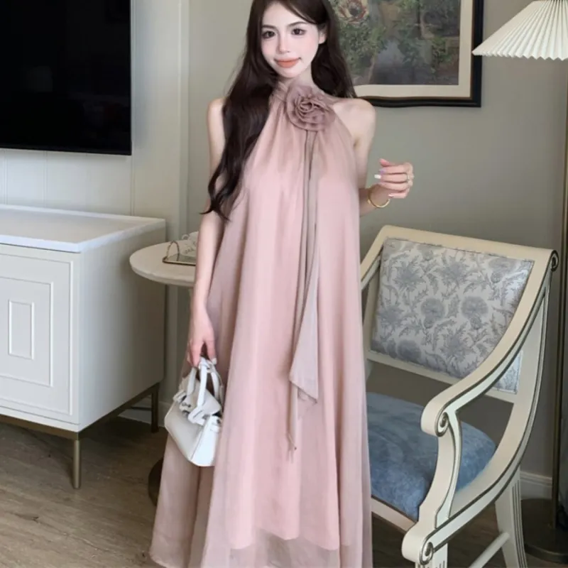 TUSHIFEI Sleeveless Dress Women's Nude-7