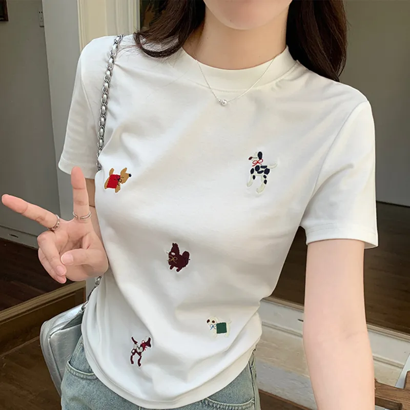 TUSHIFEI Set in Sleeve T Shirt Women's-3