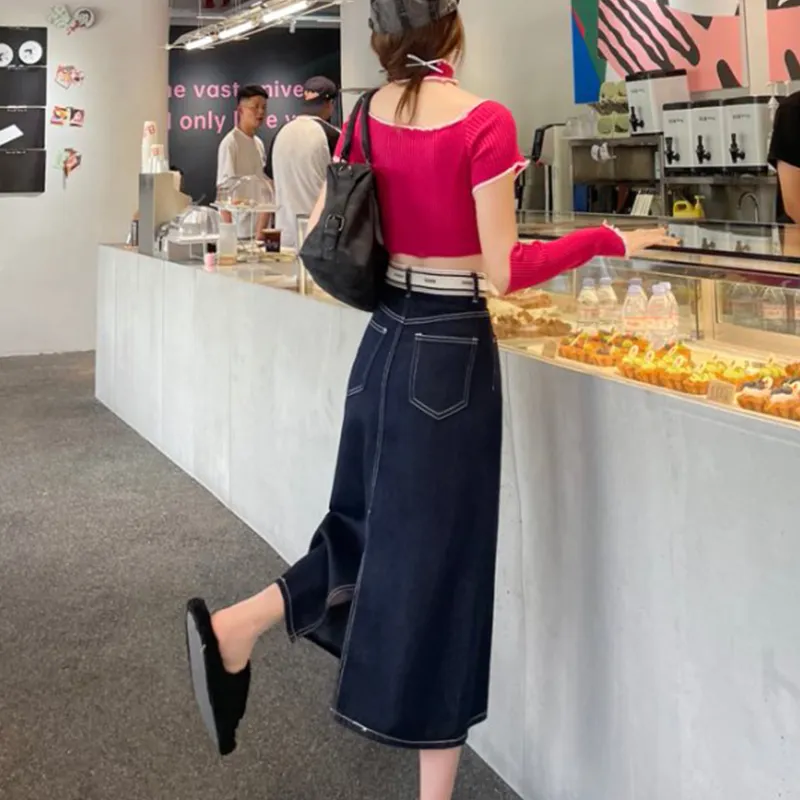 TUSHIFEI Casual Long Skirt Women's-6