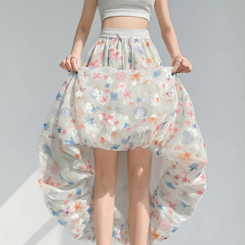 / Casual Long Skirts Women's Image Color+Hair Tie Included-3