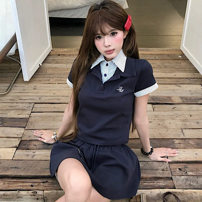 TUSHIFEI Two Piece Skirt Sets Women's-4