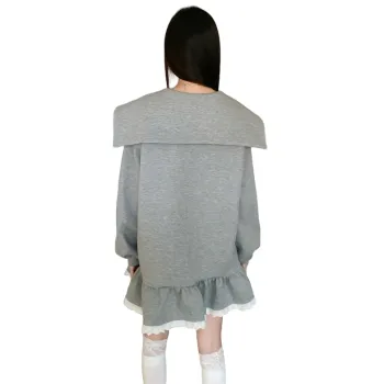TUSHIFEI Long Sleeved Dresses Women's Heather Gray