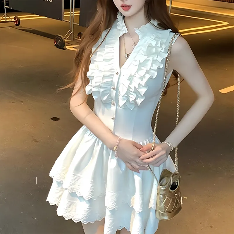 TUSHIFEI Sleeveless Dress Women's-4