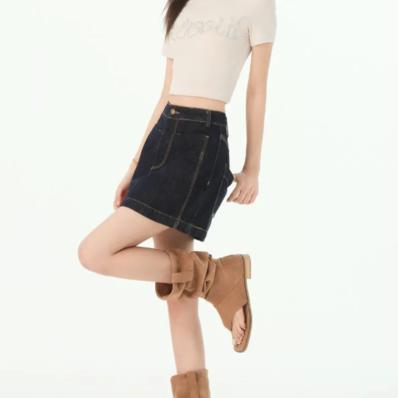 TUSHIFEI Denim Short Skirts Women's-6