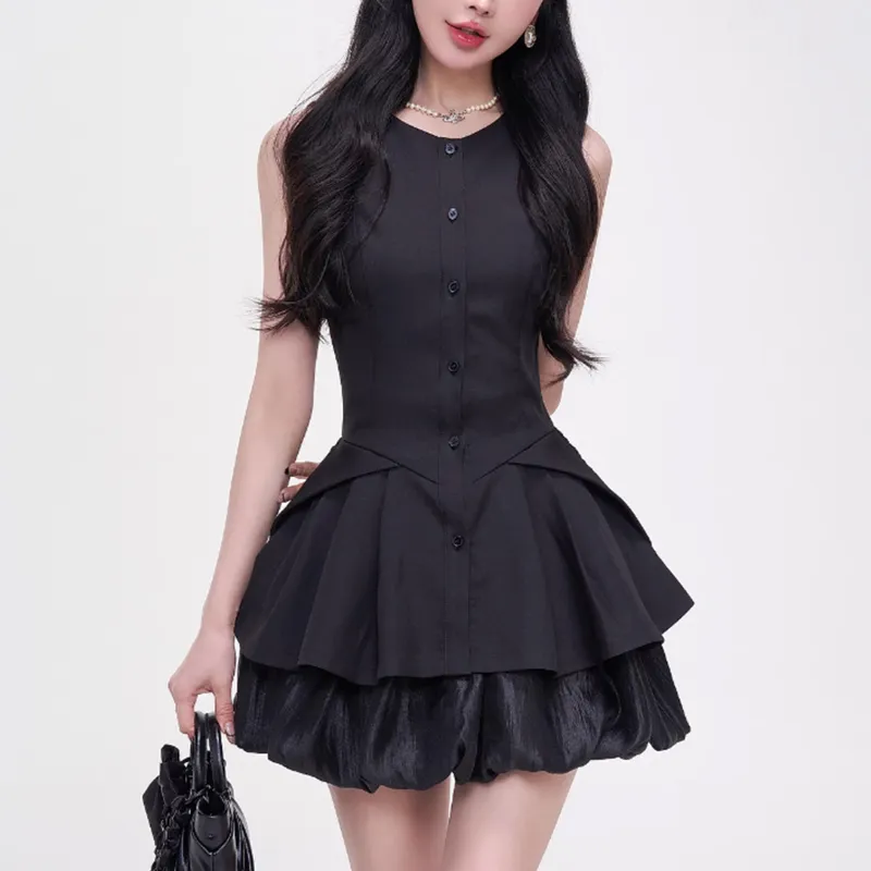 TUSHIFEI Skirt Set Women's Black-5