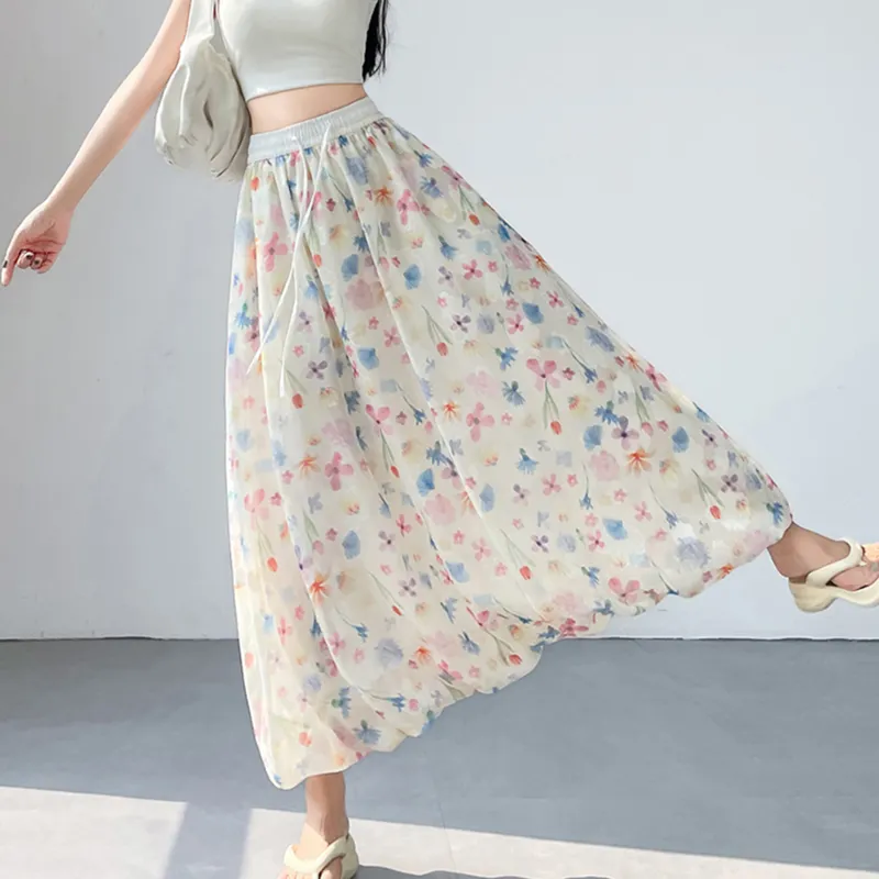 / Casual Long Skirts Women's Image Color+Hair Tie Included-4