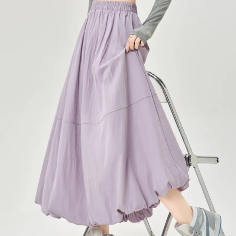 TUSHIFEI Casual Long Skirt Women's-10