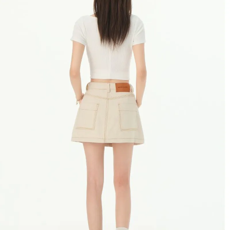 TUSHIFEI Denim Short Skirts Women's-9