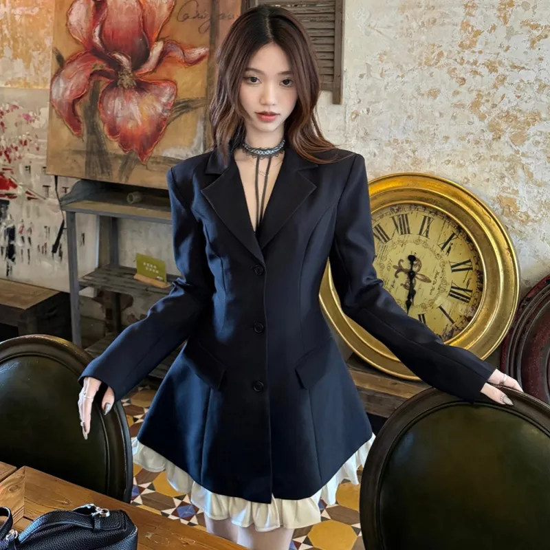 TUSHIFEI Long-Sleeved Dresses Women's Black-2