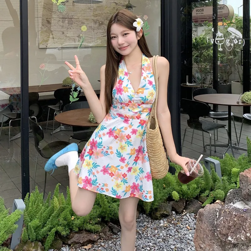 TUSHIFEI Sleeveless Dress Women's Image Color+Hair Tie Included-4