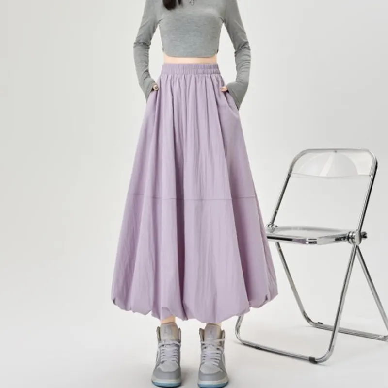 TUSHIFEI Casual Long Skirt Women's-8