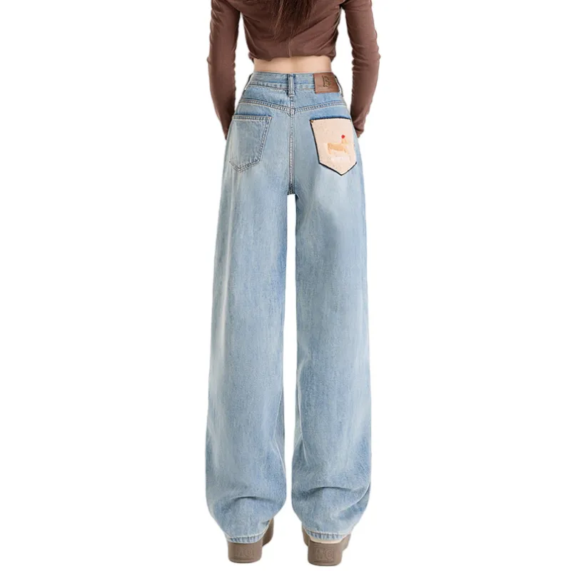 TUSHIFEI Jeans Women's Light Blue-1