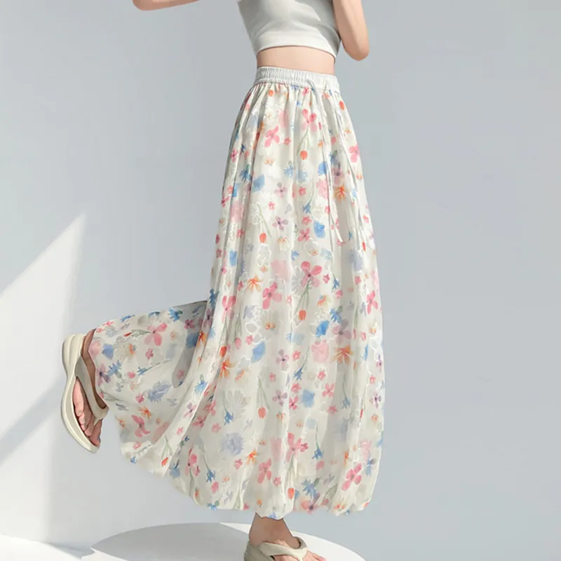 / Casual Long Skirts Women's Image Color+Hair Tie Included-2
