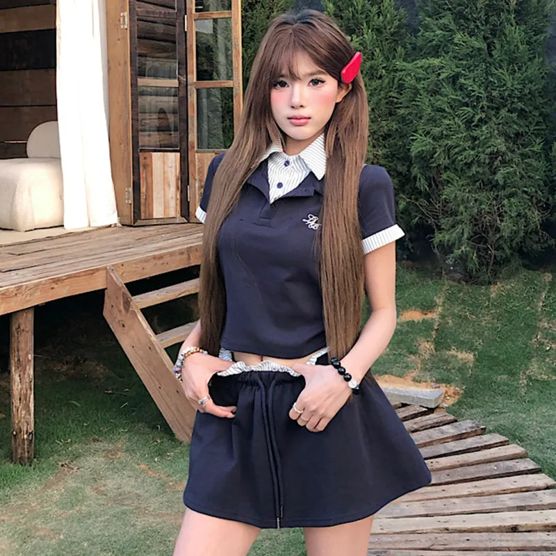 TUSHIFEI Two Piece Skirt Sets Women's-5