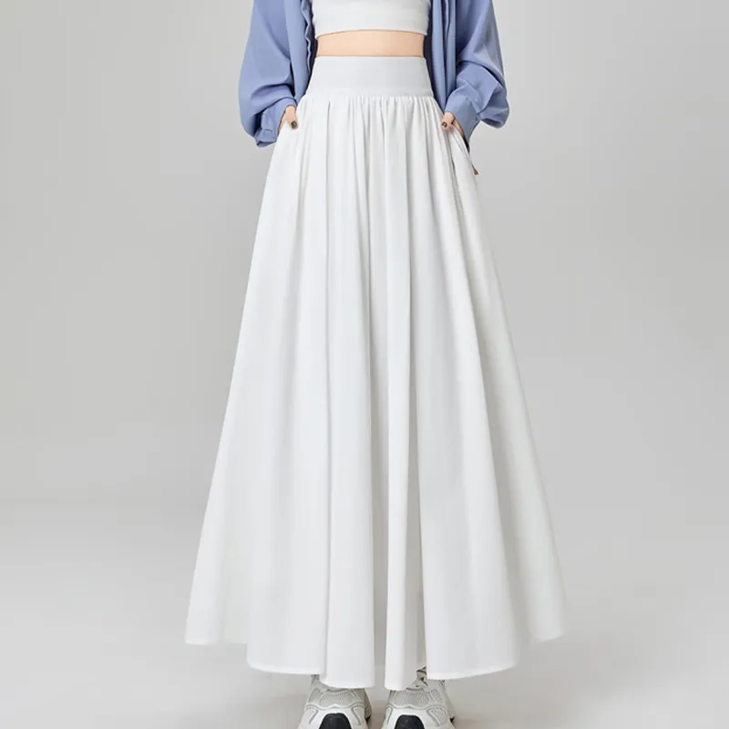 TUSHIFEI Casual Long Skirts Women's-3