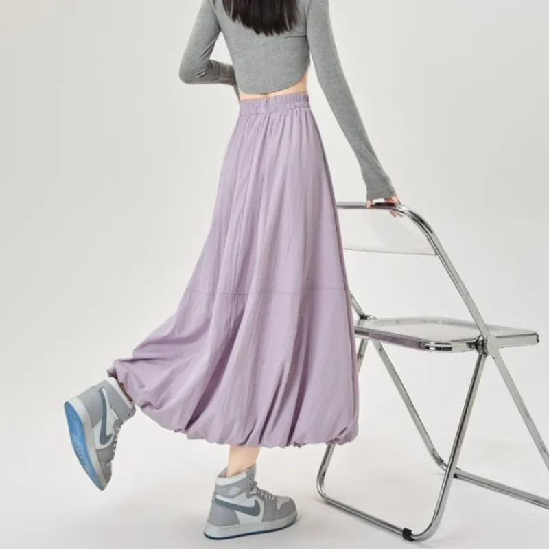 TUSHIFEI Casual Long Skirt Women's-11