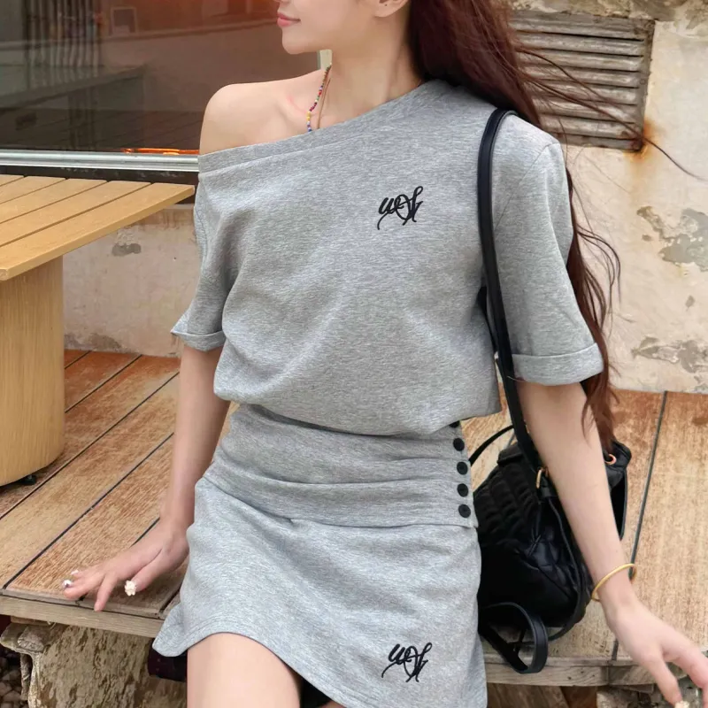 TUSHIFEI Two Piece Skirt Sets Women's-5