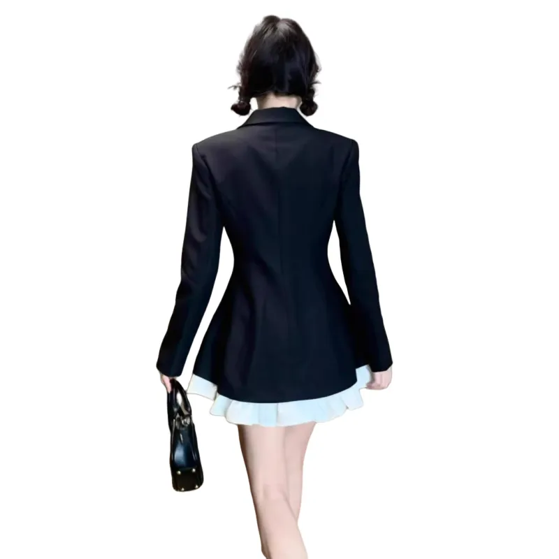 TUSHIFEI Long-Sleeved Dresses Women's Black-0