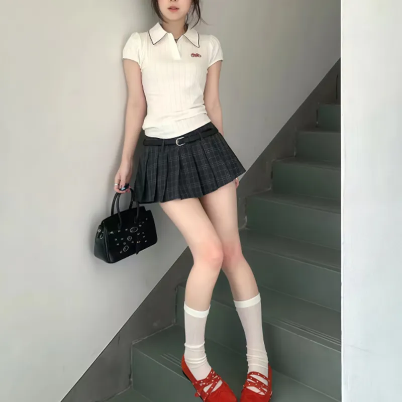 TUSHIFEI Two Piece Skirt Sets Women's-3