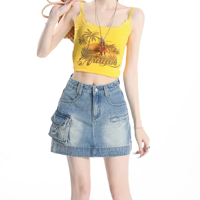 TUSHIFEI Cargo Short Skirts Women's-6