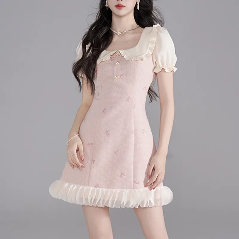 TUSHIFEI Sleeveless Dress Women's Pink-2