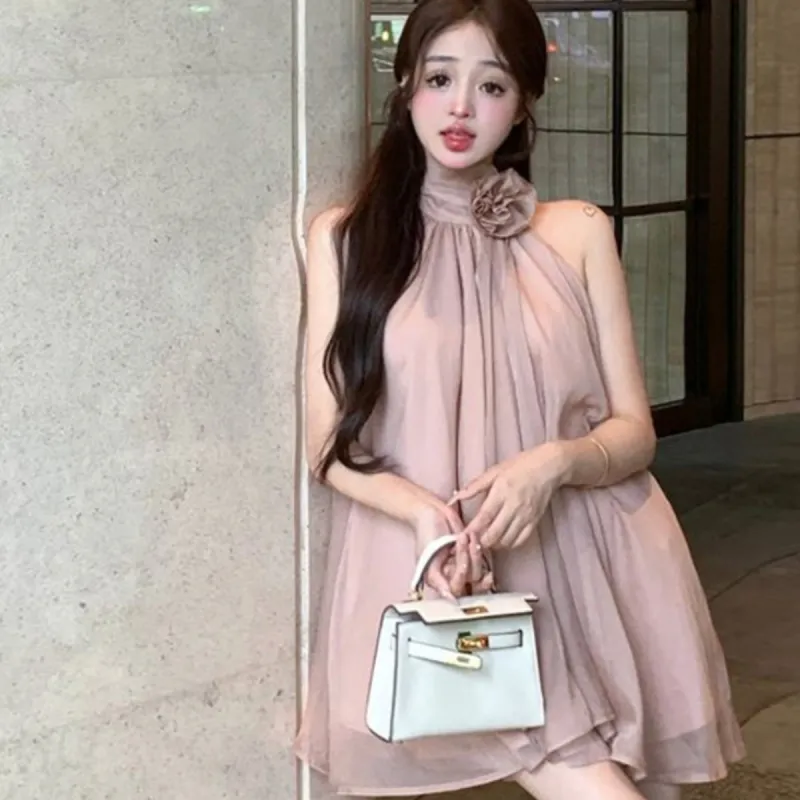 TUSHIFEI Sleeveless Dress Women's Nude-2
