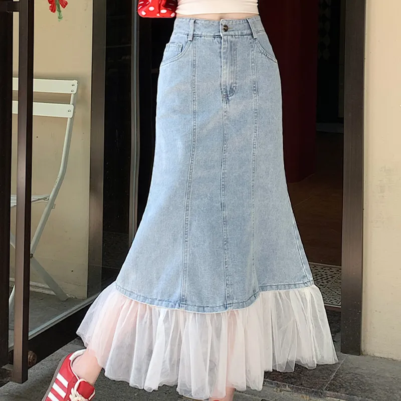 TUSHIFEI Casual Long Skirt Women's-4