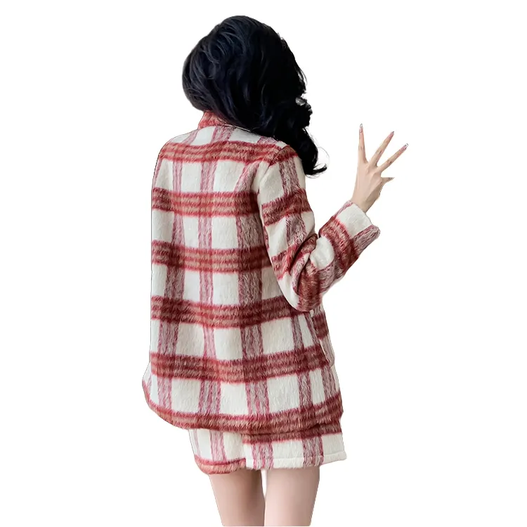 TUSHIFEI Skirt Set Women's Plaid-1