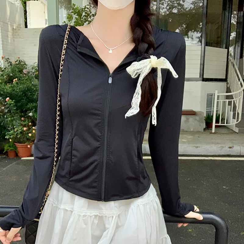TUSHIFEI Cropped Coats Women's-5