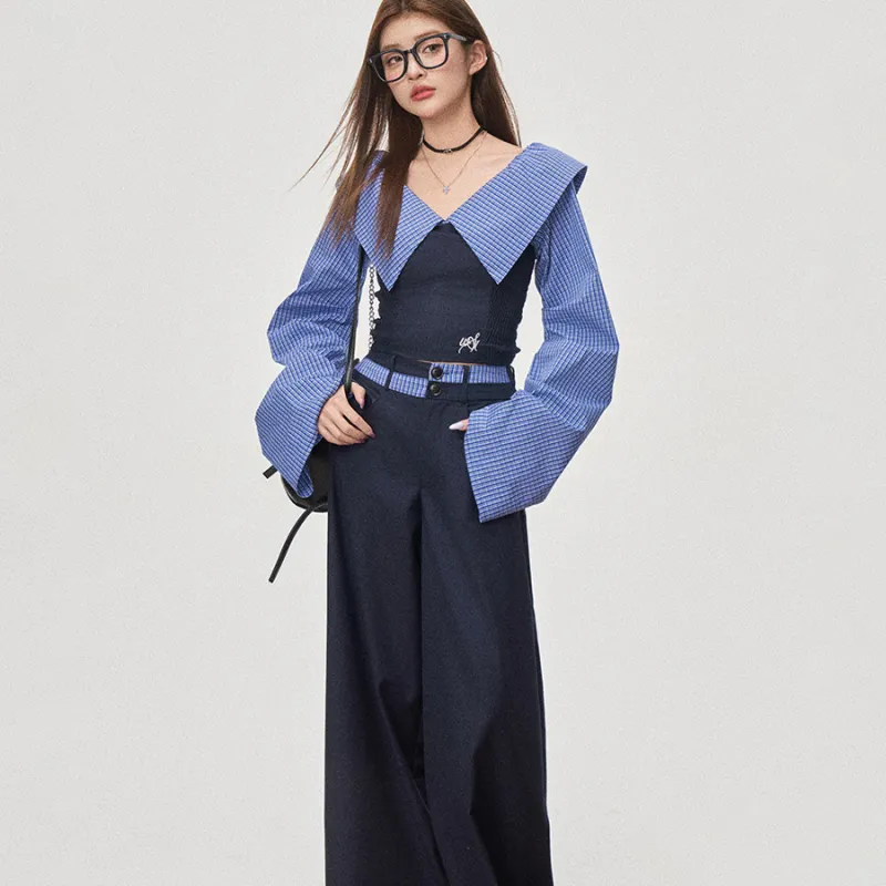 TUSHIFEI Casual Suit Women's Blue-2