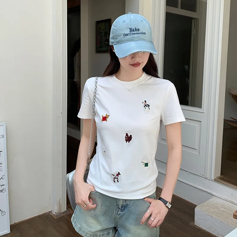 TUSHIFEI Set in Sleeve T Shirt Women's-1