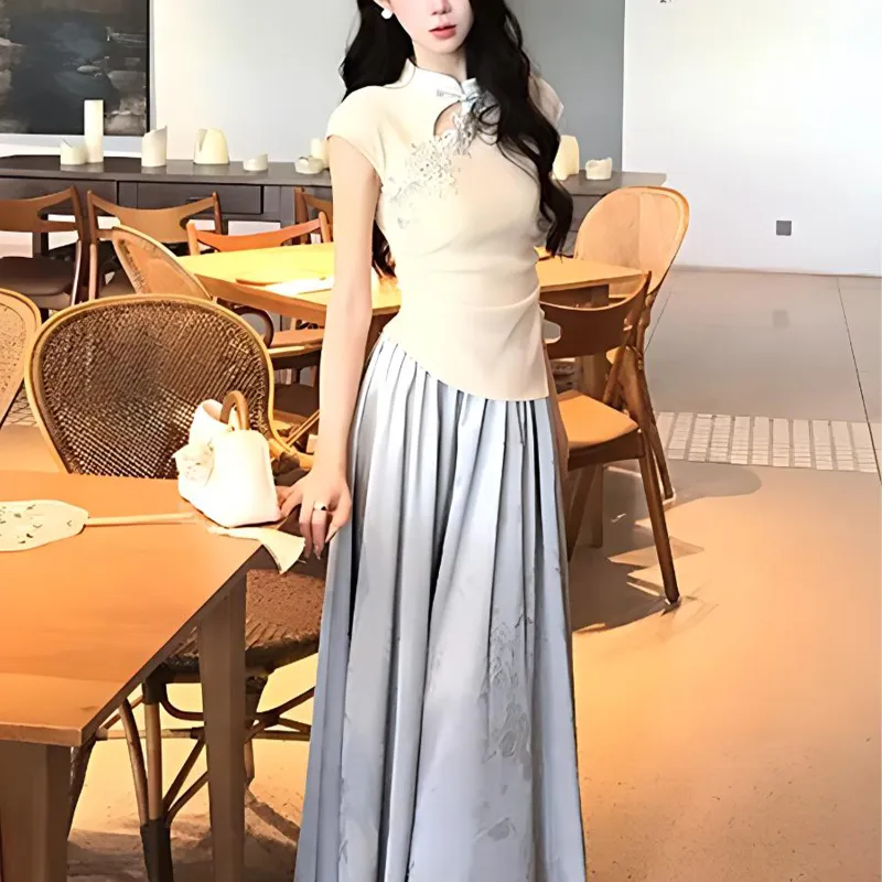 TUSHIFEI Two Piece Skirt Sets Women's-4