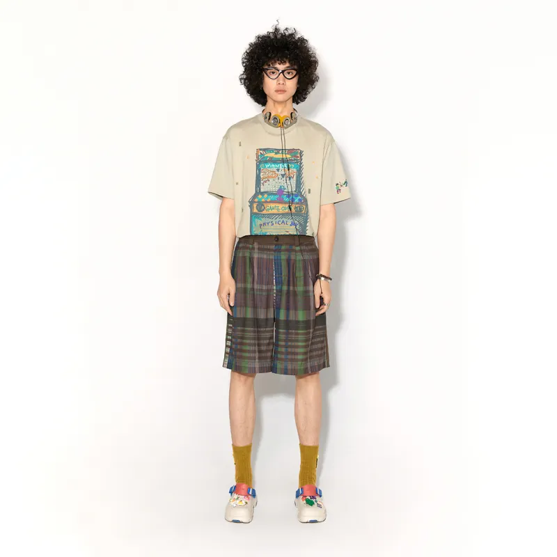 WULISHAONIAN Textured Hand Drawn Print Loose Fit Breathable Short Sleeved T Shirts For Summer Unisex-6