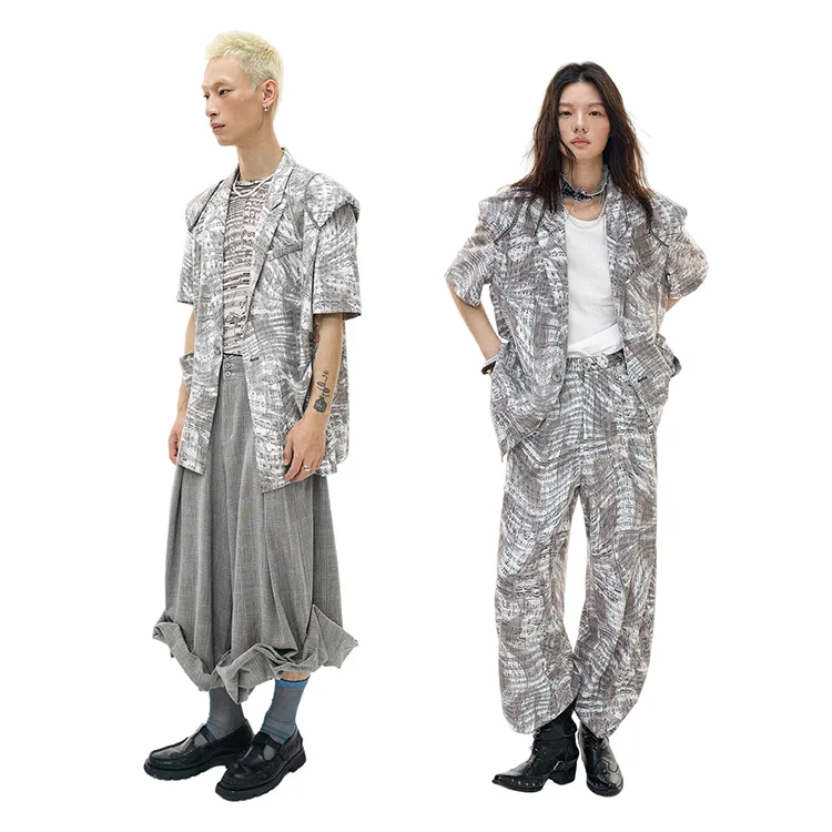 WULISHAONIAN T Shirts Unisex Floral Khaki-6