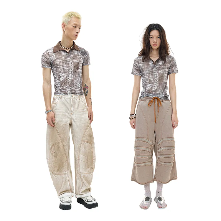 WULISHAONIAN T Shirts Unisex Floral Khaki-5