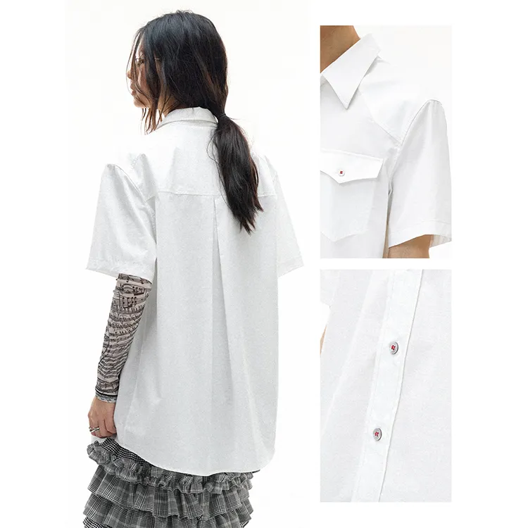 WULISHAONIAN Shirts Unisex White-4