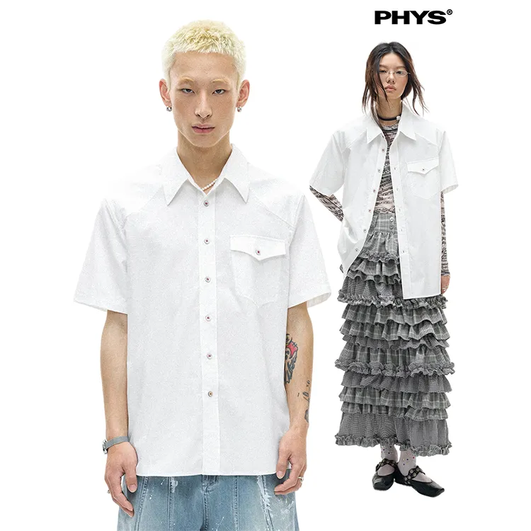 WULISHAONIAN Shirts Unisex White-2