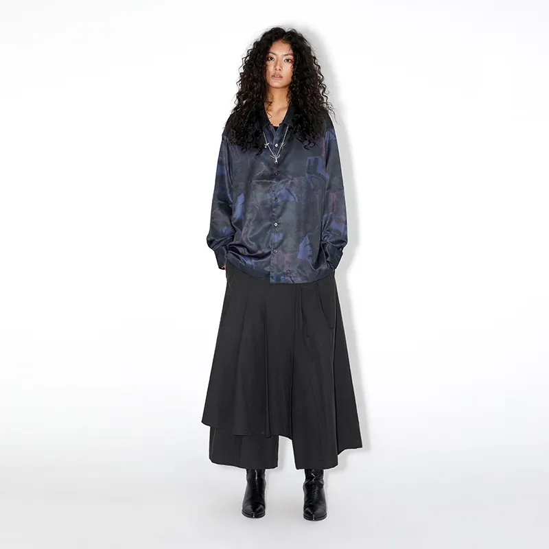 WULISHAONIAN Skirt Unisex Black-2