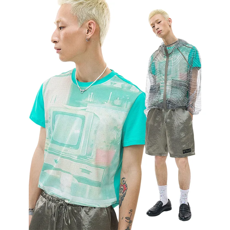 WULISHAONIAN T Shirts Unisex Turquoise-4