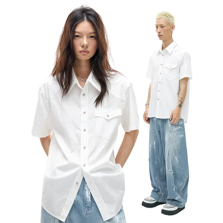 WULISHAONIAN Shirts Unisex White-3