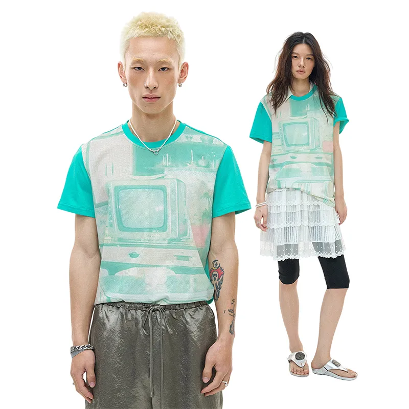 WULISHAONIAN T Shirts Unisex Turquoise-3