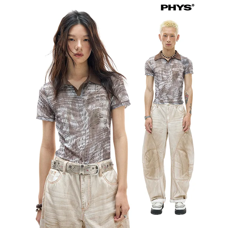 WULISHAONIAN T Shirts Unisex Floral Khaki-2