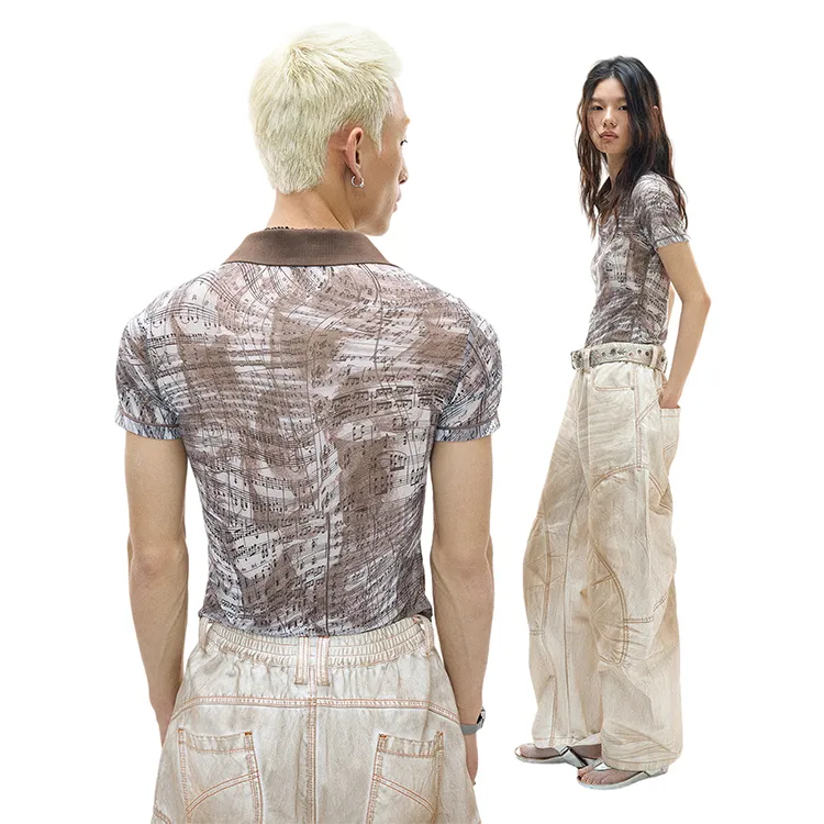 WULISHAONIAN T Shirts Unisex Floral Khaki-4
