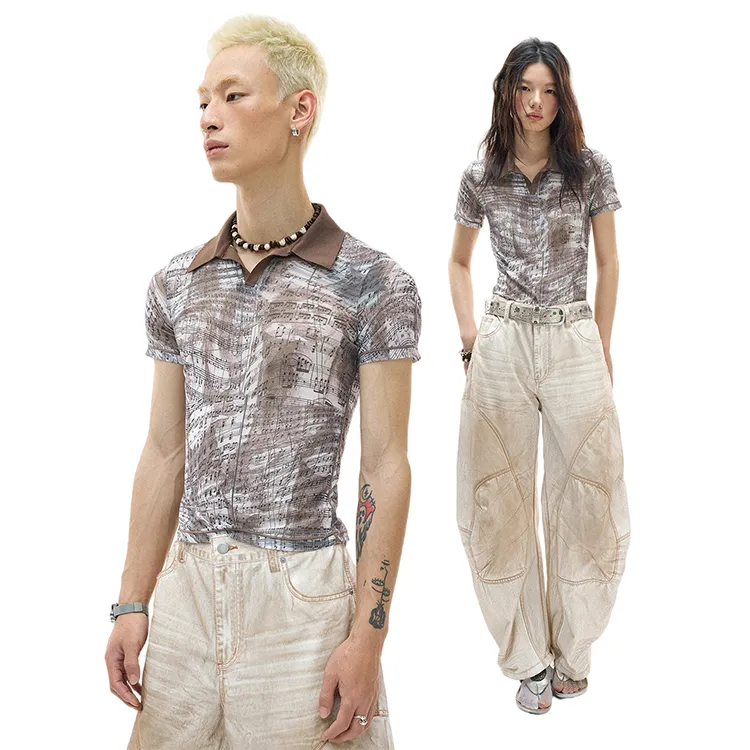 WULISHAONIAN T Shirts Unisex Floral Khaki-6