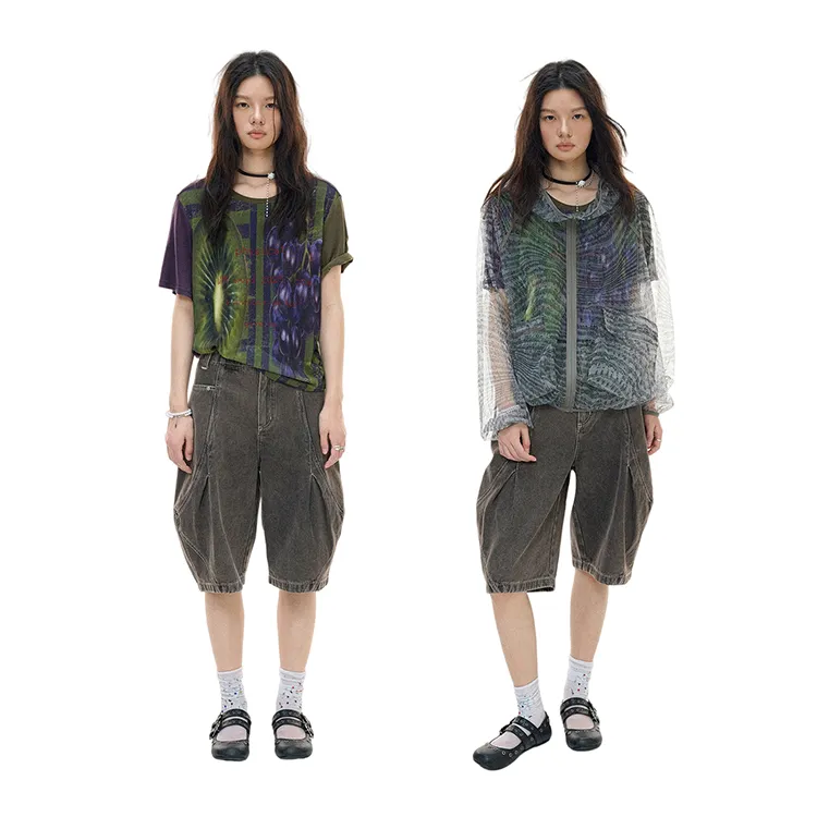 WULISHAONIAN Denim Shorts Unisex-6